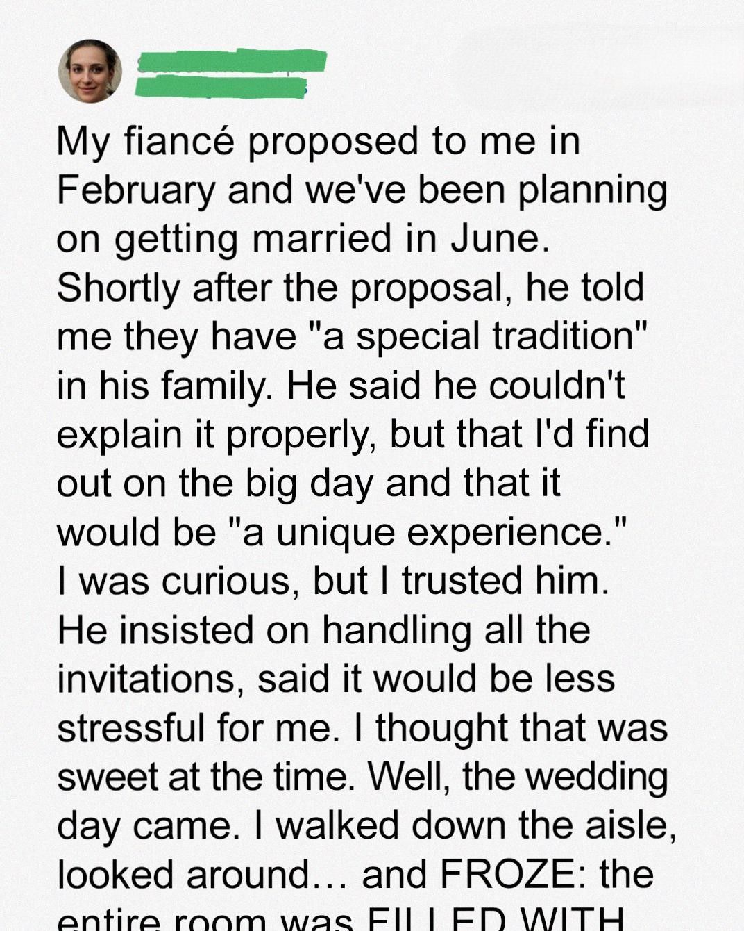 My Fiance Planned a Secret Family Tradition for Our Wedding, What I Found Waiting at the Church Changed Everything