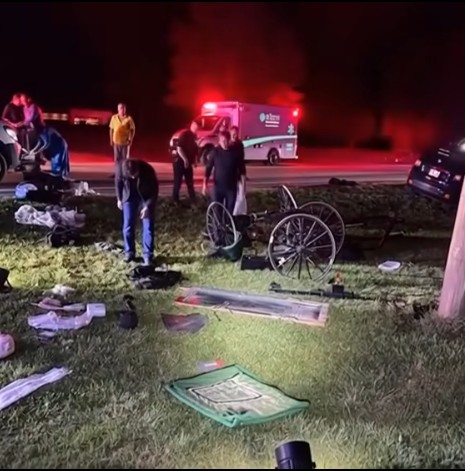 Jeep plows into Amish buggy near Berne, father airlifted, multiple children!