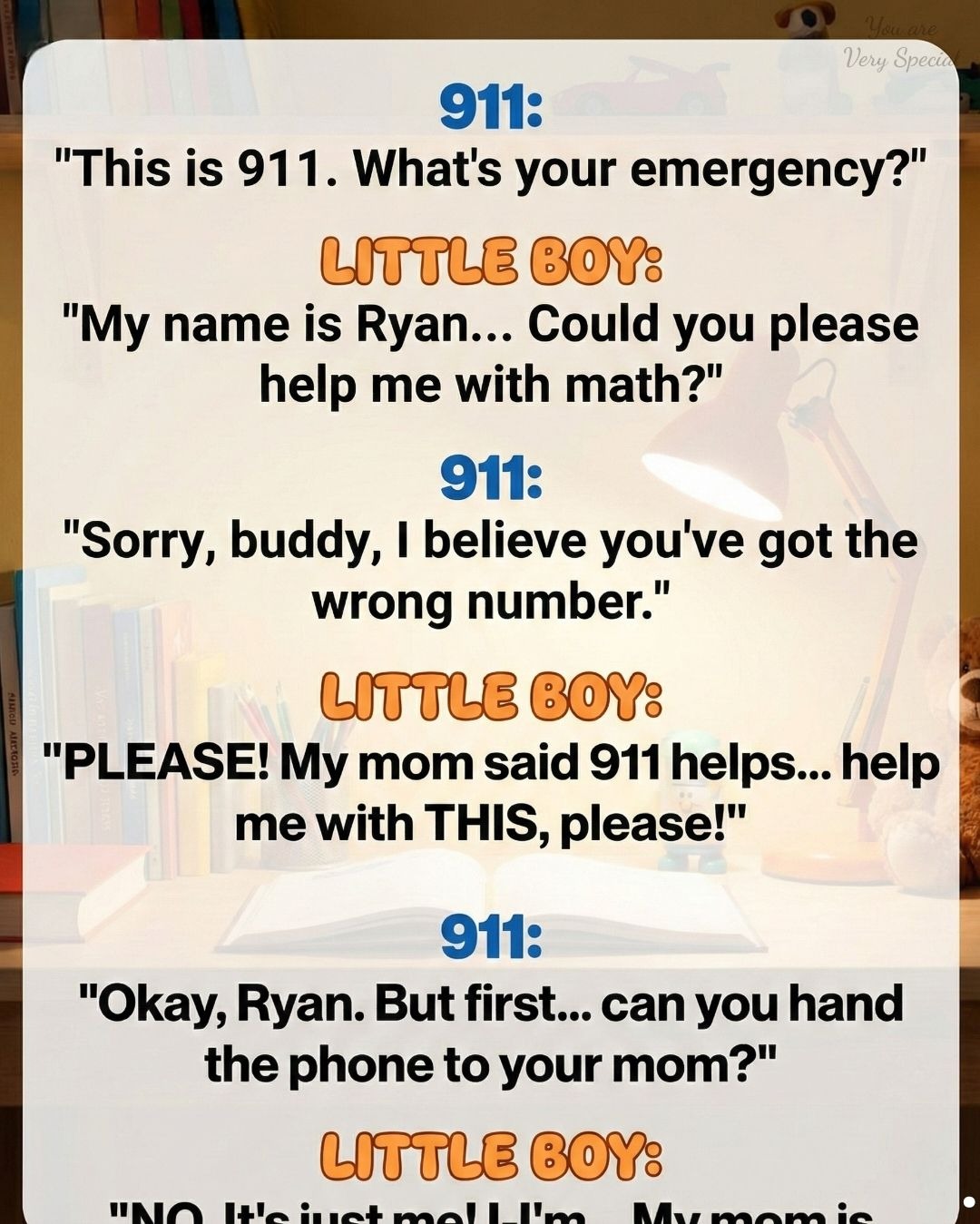 A boy called 911 for help with his math homework, but when the police arrived, they found a real emergency instead!