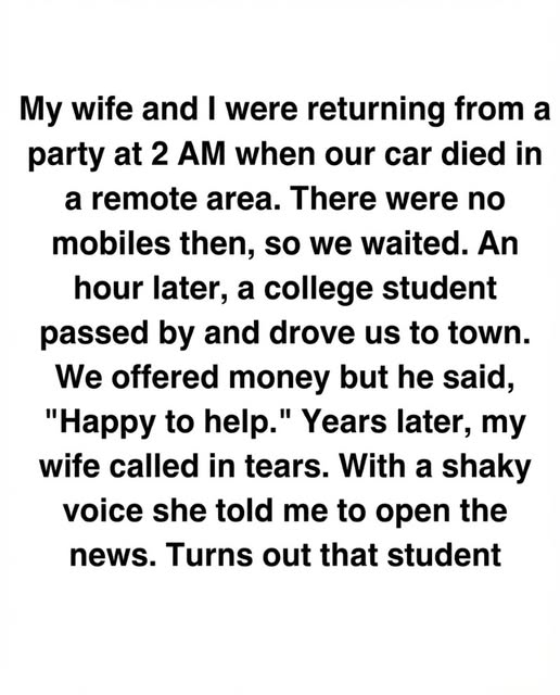 A Late-Night Act of Kindness That Returned to Us Years Later!