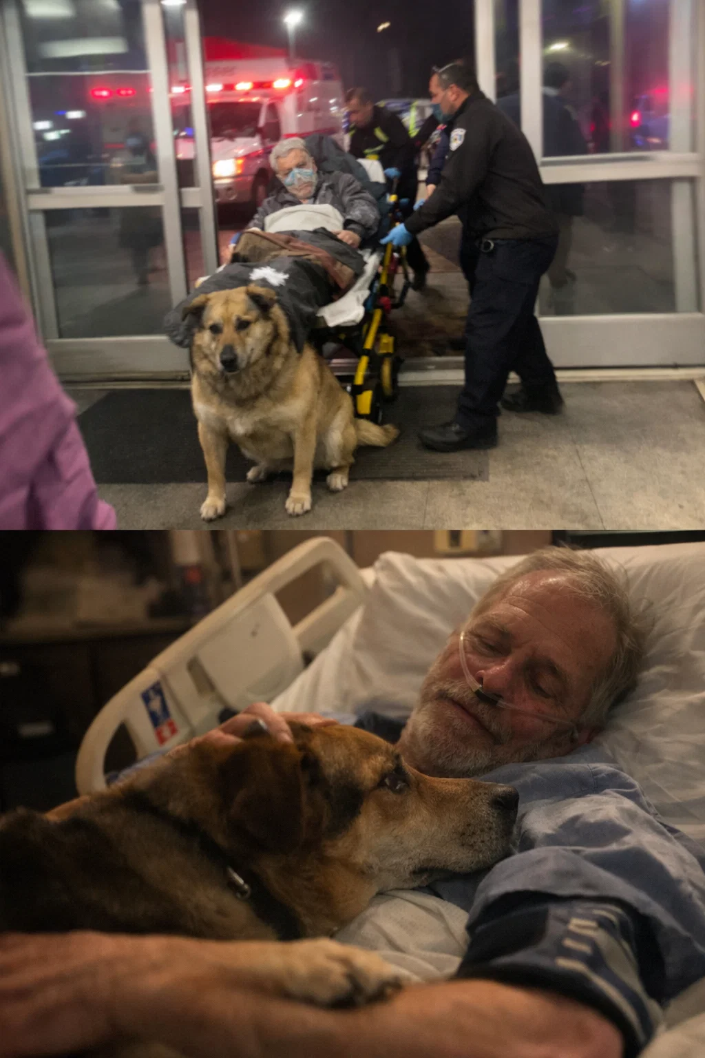 A Homeless Man Was Rushed Into the Hospital — And His Only Dog Was Stopped at the Gate
