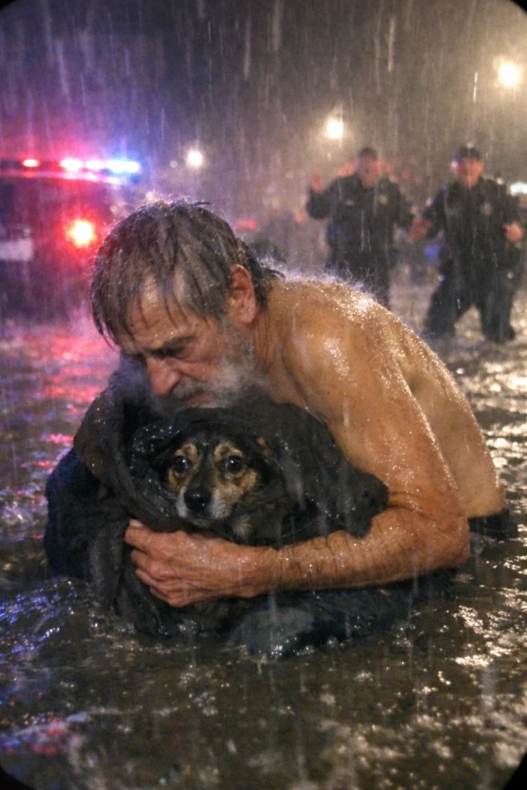 A Homeless Man Shielded His Dog With His Only Coat in a Storm — What He Did Next Left Police Speechless